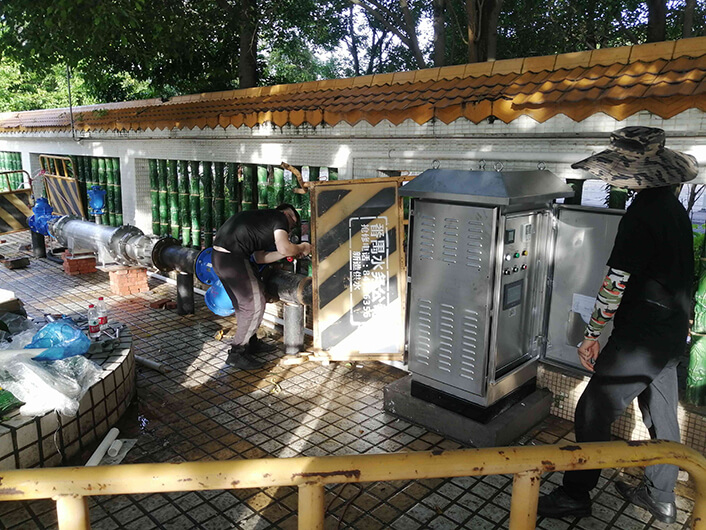 2022年08月 番禺新造市政供水加壓泵站現場（11KW恒壓供水)